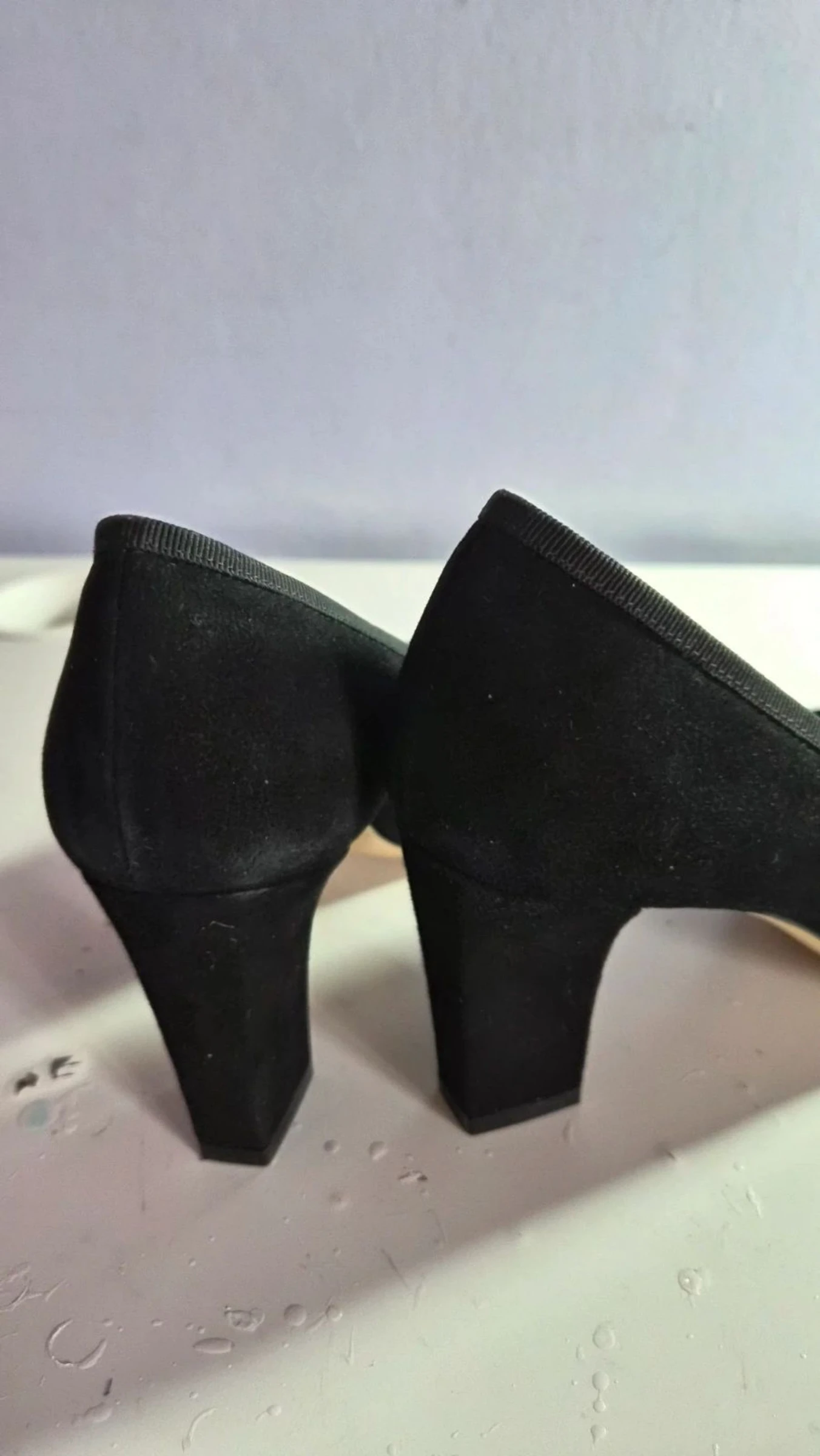 Scarpins / Sapatos de salto feminino preto couro e camurça Jet set tamanho 37 – photo 3
